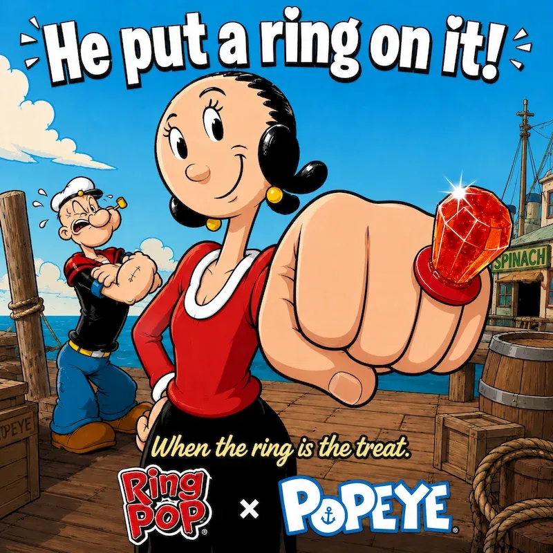 Ring Pop x Popeye Brand Collab